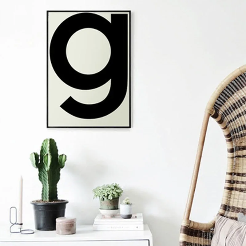 Fog Black White Gray Forest Letter Simple Style Nordic Modern Artistic Beauty Art Picture Canvas Posters for Home Decoration | Дом и сад