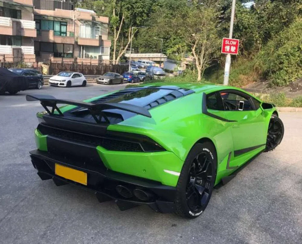 D стиль спойлер заднего крыла из углеродного волокна для Lamborghini Huracan LP580 LP610 Coupe 2