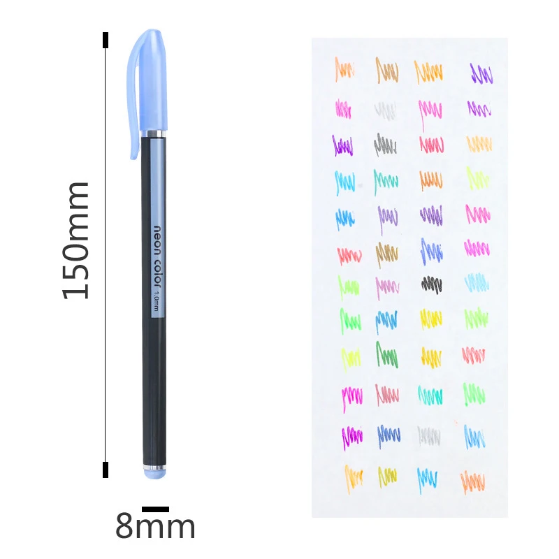 48 цветов набор гелевых ручек металлические маркеры неонового цвета эскизная