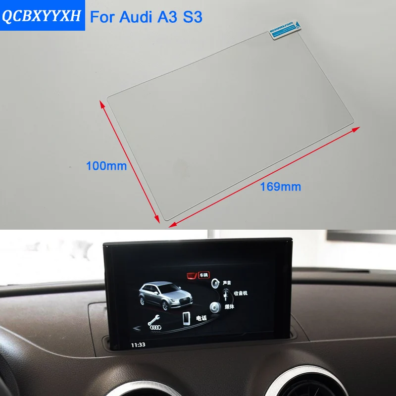 QCBXYYXH для Audi A3 A7 A8 S8 8 дюймов Стайлинг автомобиля GPS Навигация экран стекло защитная