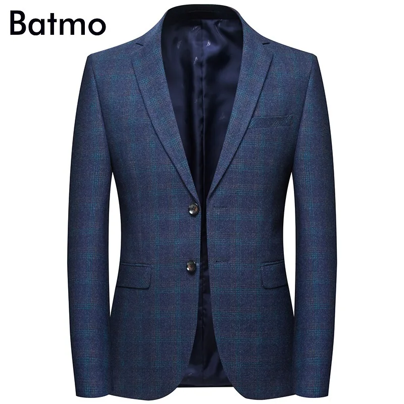 

Мужской Блейзер Batmo, блейзер в клеточку, Повседневный, Деловой, 2019