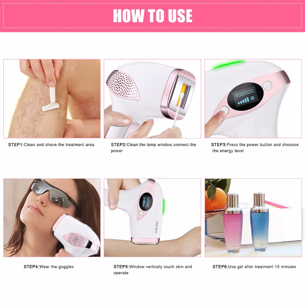 Новинка года! Устройство для удаления волос с лазером Ice Cool IPL, безболезненное устройство для удаления волос IPL, Эпилятор с 300000 вспышками для домашнего использования, лазерная машина