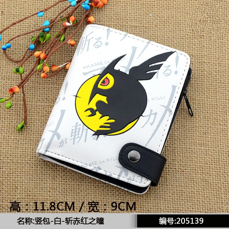 Новый стиль кожаный мужской короткий двойного сложения Токийский кошелек Ghou с