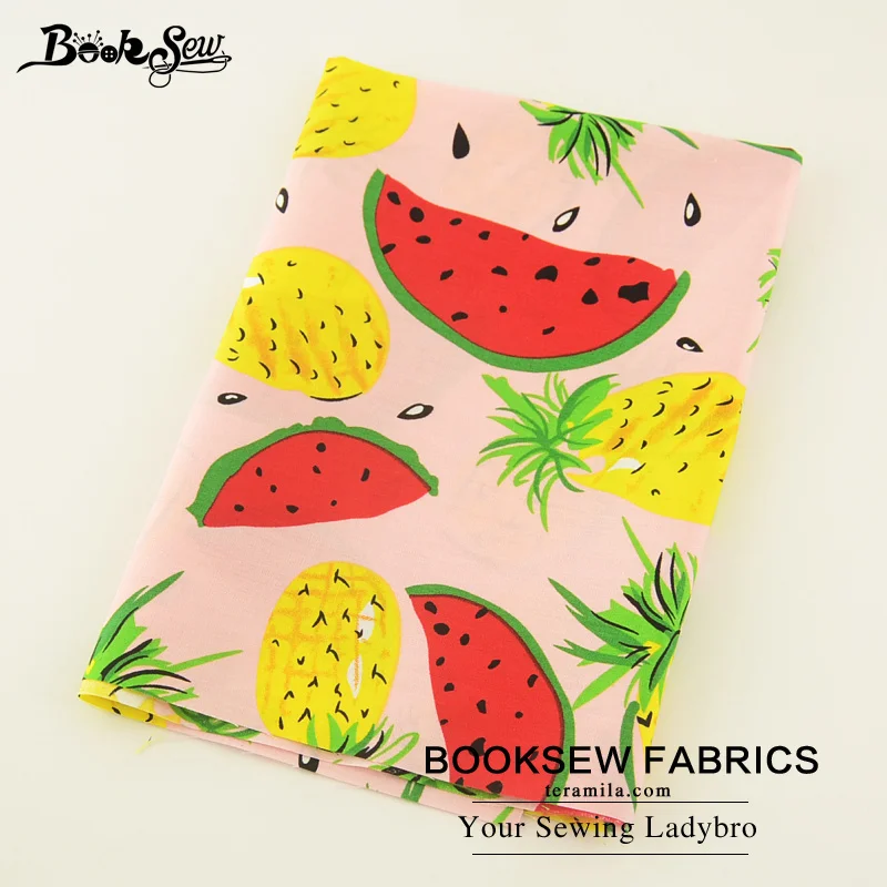 Booksew 100% хлопчатобумажная Поплиновая ткань летняя мягкая стеганая с фруктовым