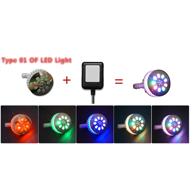 Светодиодный светильник для ванны, ванны, джакузи, спа, RGB, хроматерапия, светильник с пузырьками для джакузи YZ-1331-04