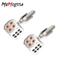 memolissa game style dice design cufflinks classic mens shirt cufflinks gifts for friends movement cufflinks abotoadura
