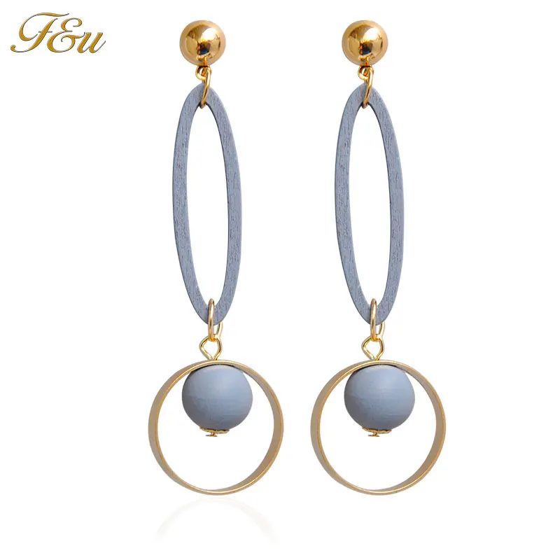 F&ampU Long Dangle Drop Fashion New Arrival Summer Collection Unique Style Bijoux Jewelry Earrings for Women | Украшения и