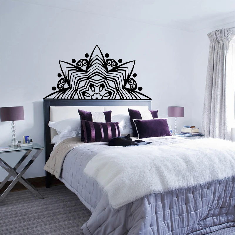 Креативная настенная виниловая наклейка в виде лотоса для студии йоги Мандала