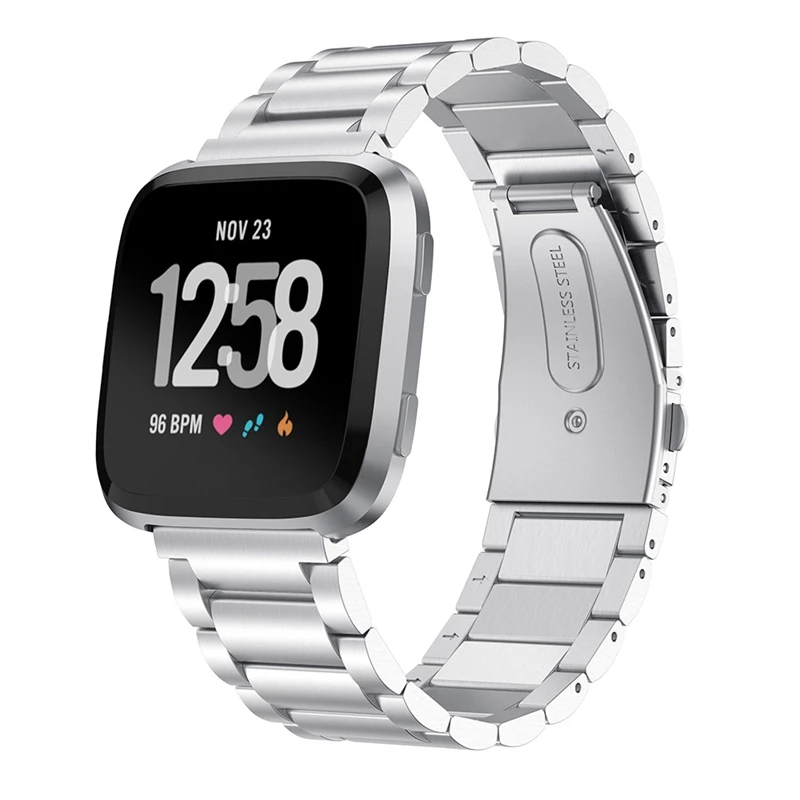 2020 Metal Wirst Straps For Fitbit Versa/Versa2 2 Smart Watch Band Stainless Steel Strap Versa2 Lite Correa Bands | Электроника