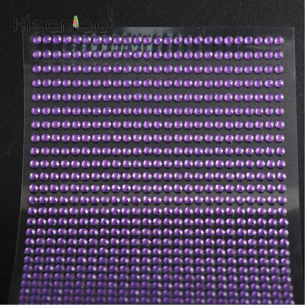 Light purple 3 мм 750 шт./компл. 5 шт самоклеящиеся акриловые стразы с плоской задней исскуство ногати наклейки сделай сам наклейка Мобильный/ПК Скрапбукинг наклейки на стену - Цвет: Light purple