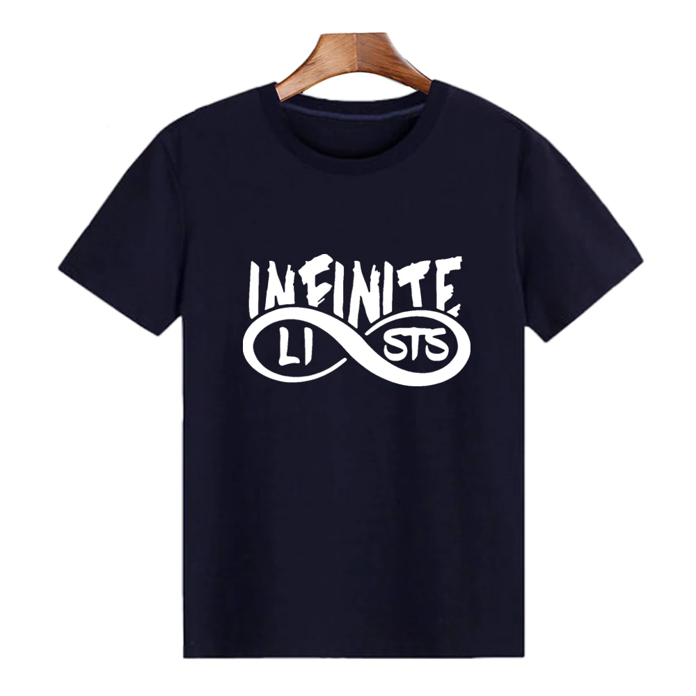 Мужская и женская футболка с коротким рукавом Infinite Lists Merch | одежда