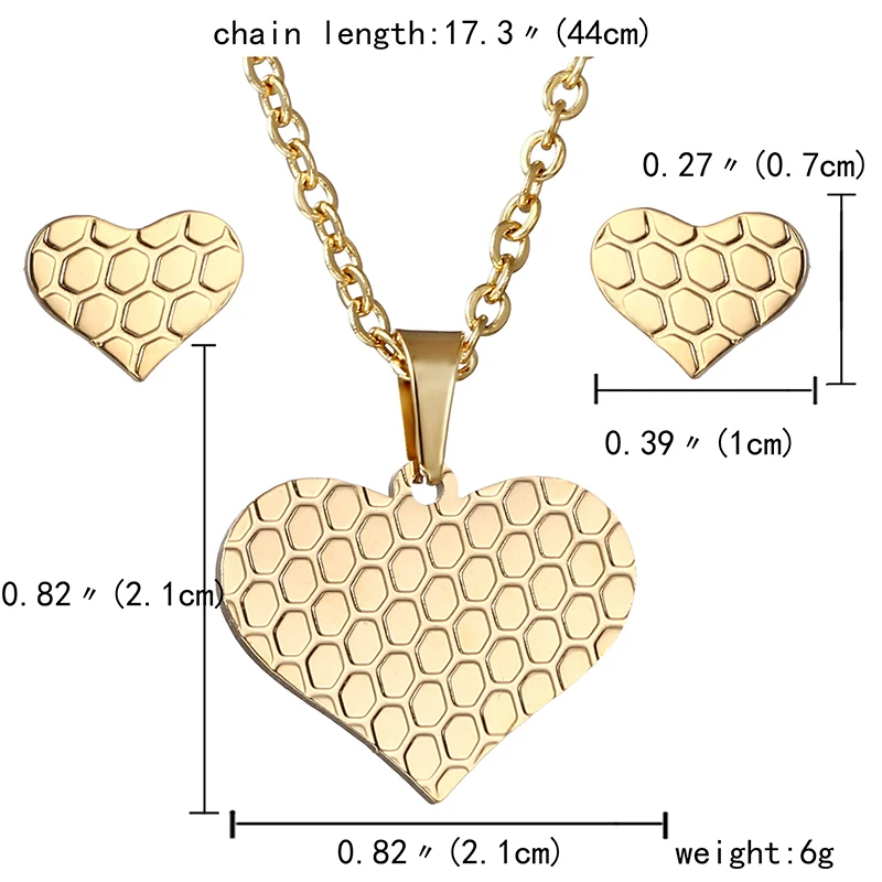 Комплект украшений из шампуры нержавеющей стали ожерелье с золотой короной