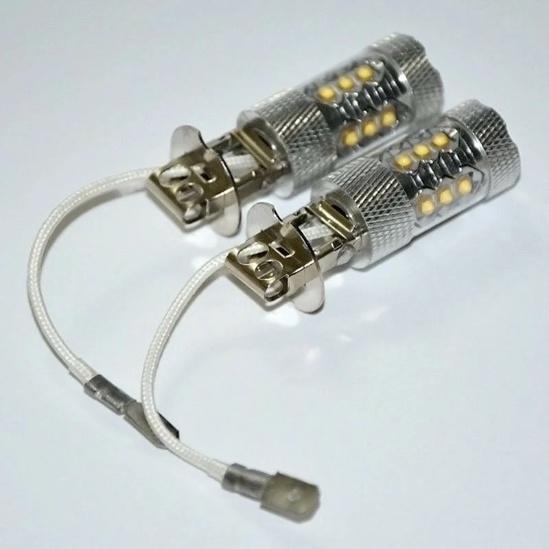 2 шт. HID Белый H3 высокая мощность 80 Вт 16 светодиодных ламп задний фонарь супер