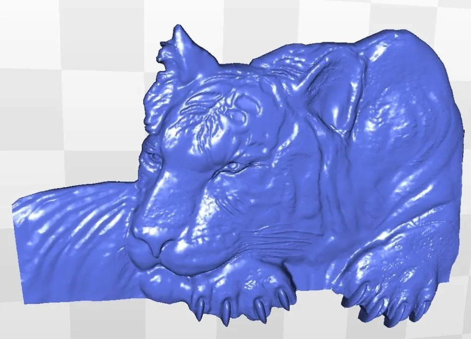 3d модель рельef для ЧПУ в формате STL tiger_5|3d model relief|3d relief modelfor cnc |