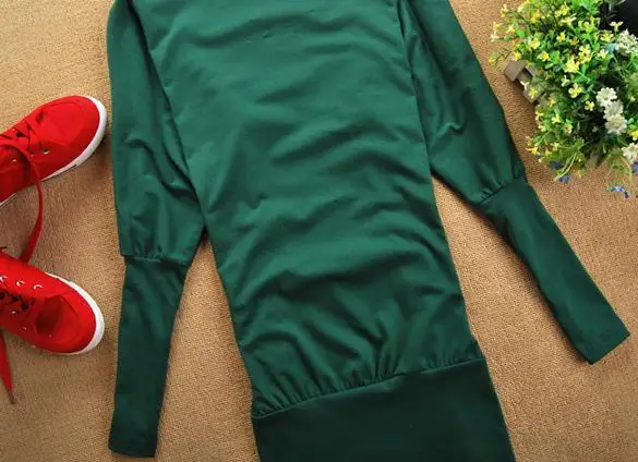 Batwing Zip Colors Women's 2 Mini Off-Shoulder Korea Dress Shirt Tops | Женская одежда