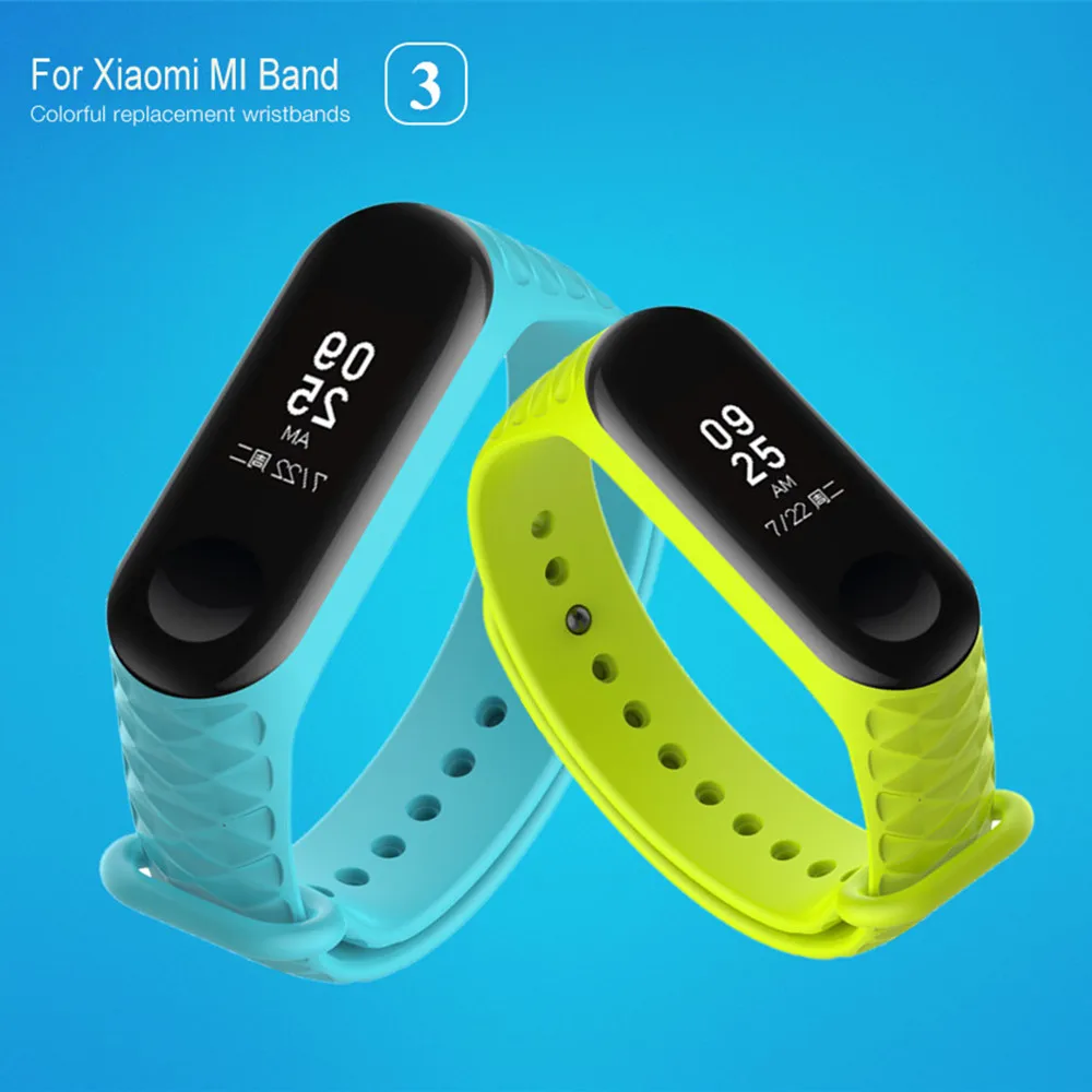 Ремешок силиконовый для смарт-браслета Xiaomi Mi Band 3 сменный цветной браслет |