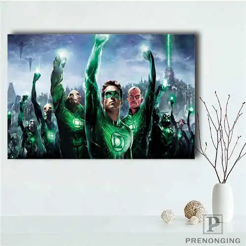 Изготовленный на заказ Зеленый Фонарь (1) Печатный постер ткань стены искусства
