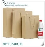 15*8*20 см 10 шт, 10 шт/партия Заводская распродажа натуральная крафт-бумага сумка с ручкой свадебный подарок бумажные пакеты