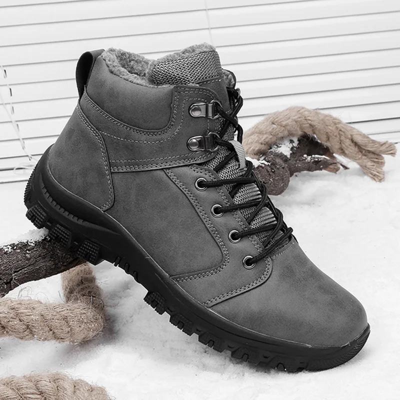 UPUPER/Водонепроницаемые зимние теплые ботинки для мужчин русская мода меховые