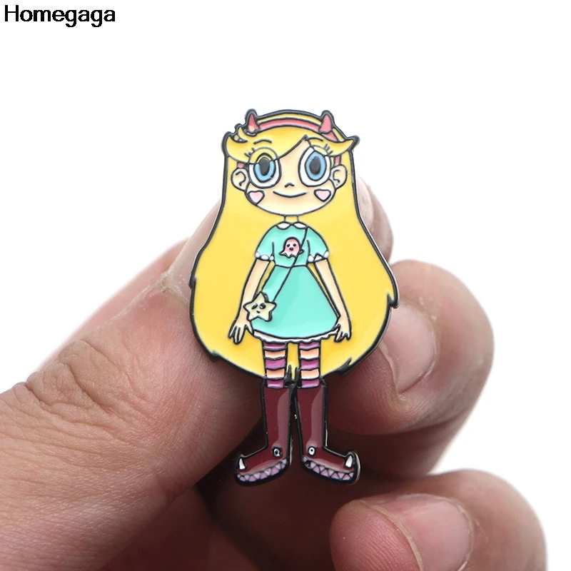 Homegaga Star vs the Forces of Evil цинковые булавки для рюкзака, одежда, медаль для сумки, рубашки, значок, броши для мужчин и женщин D2042