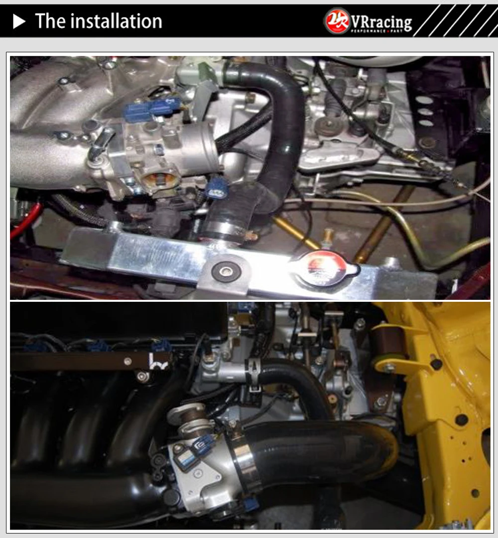 VR-комплект силиконовых шлангов радиатора для K20-K24 SWAP EG EK CRX EF SOL INTEGRA CIVIC черный и желтый VR-LX1306BK-QY