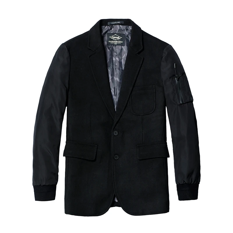 SIMWOOD 2018 новые зимние Повседневное пиджаки Для мужчин Модные пальто Slim Fit Марка