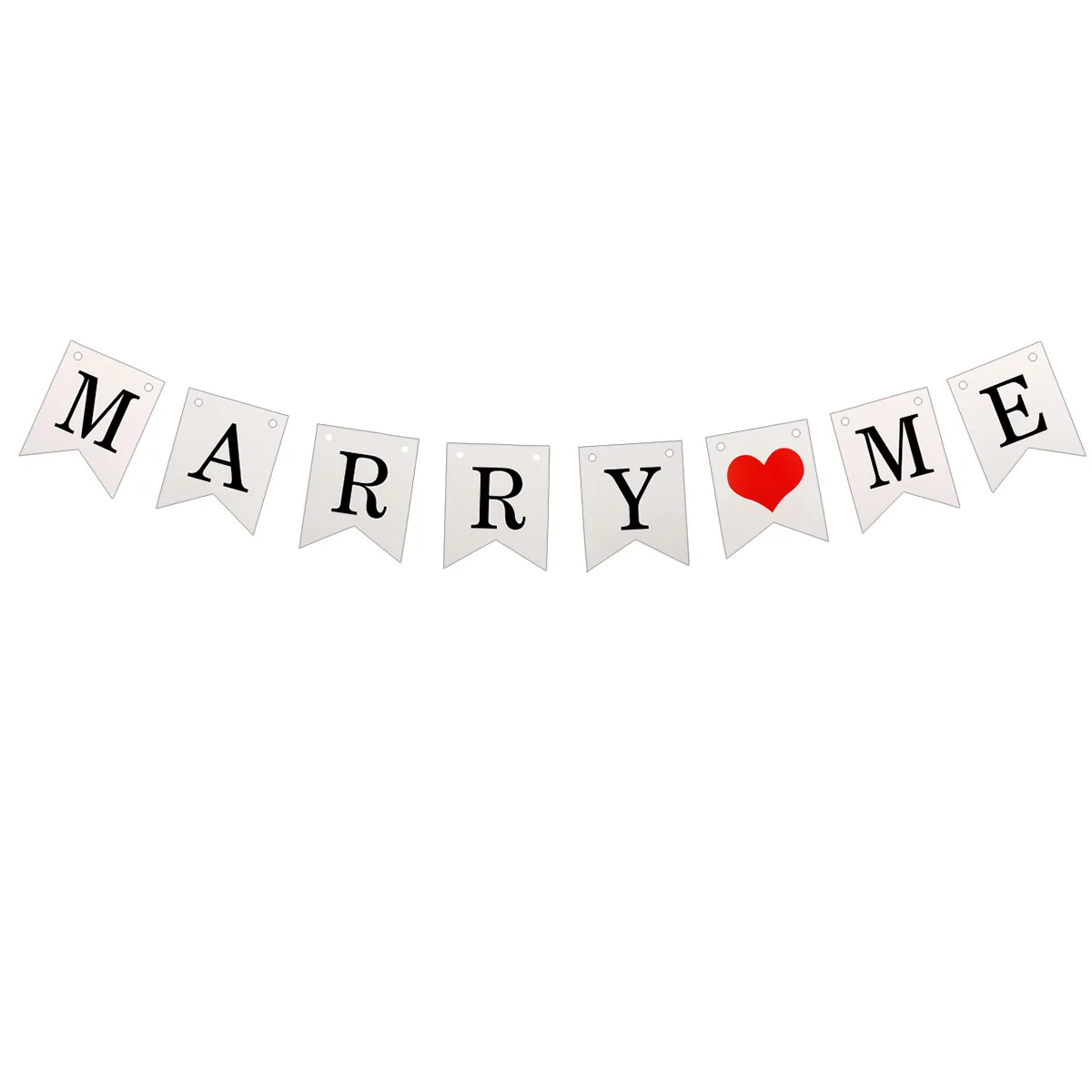 marry me Lincaier белый свадебный баннеры фото стенд реквизит Романтический пати бумажные фотобудки украшения - Цвет: marry me