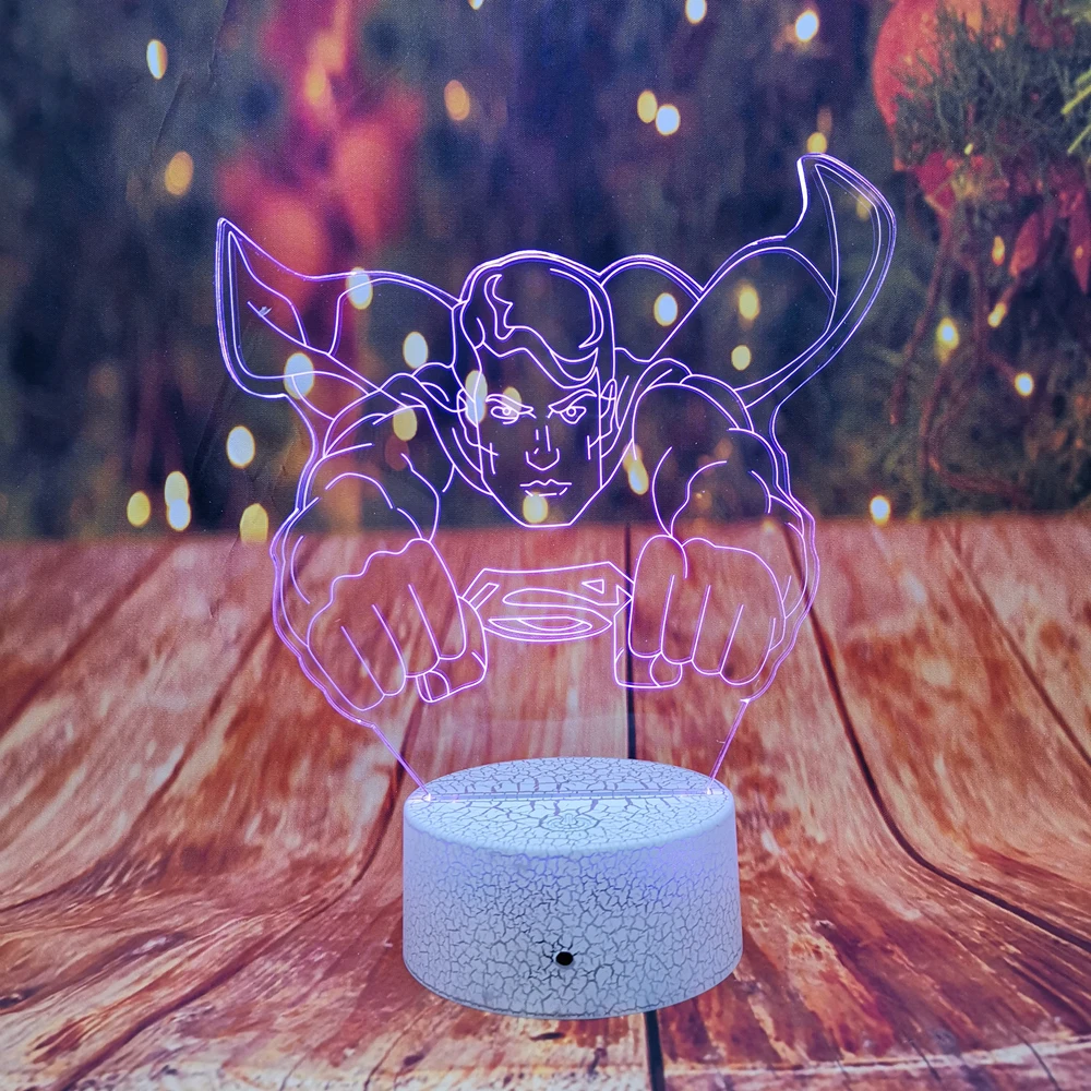 Новинка Прямая поставка 3D Светодиодная лампа ночник 7 градиентных цветов иллюзия