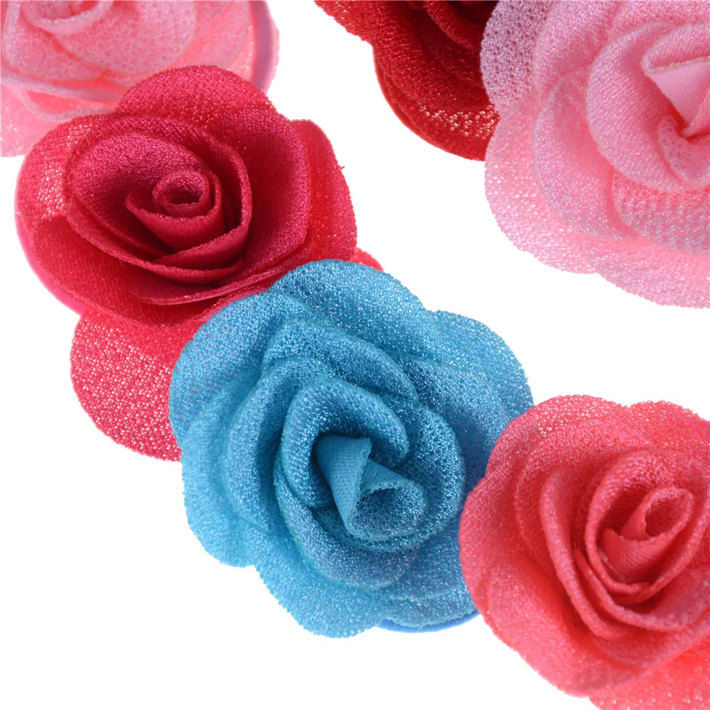 5 шт./лот новый дизайн большой цветок розы эластичные резинки для волос