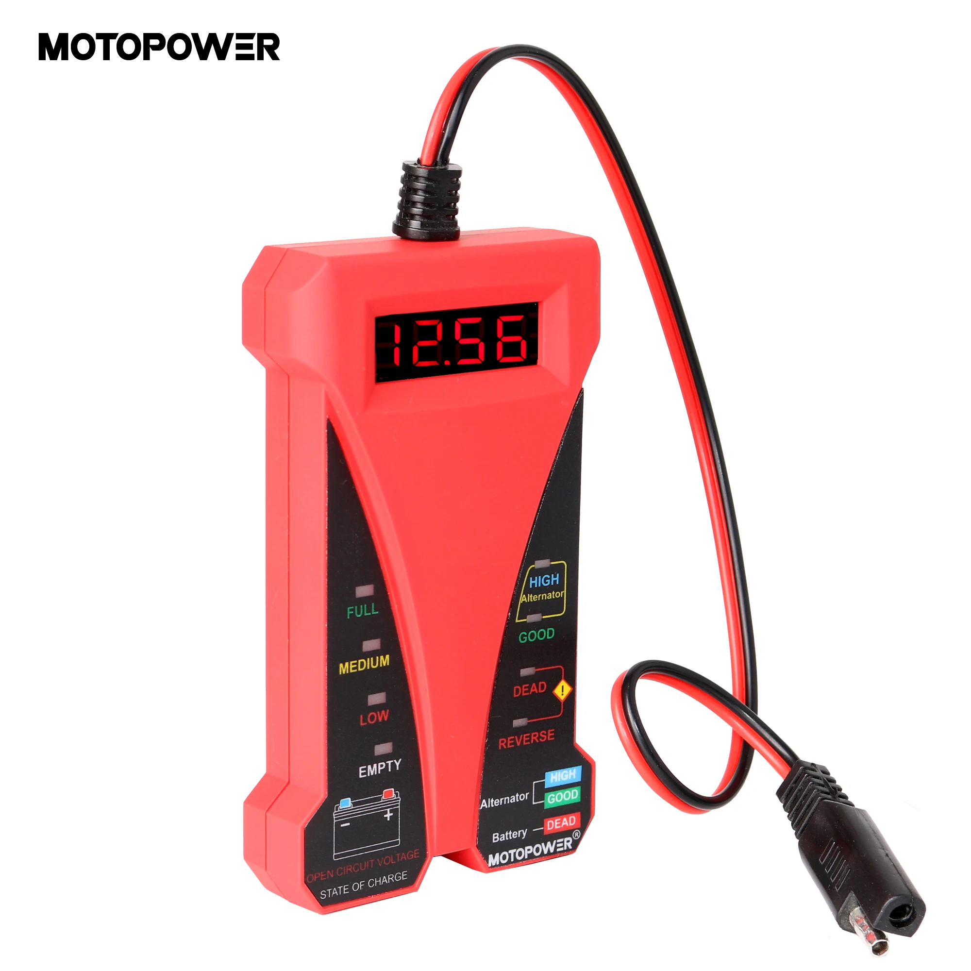 Цифровой тестер автомобильного аккумулятора MOTOPOWER 12 В вольтметр анализатор
