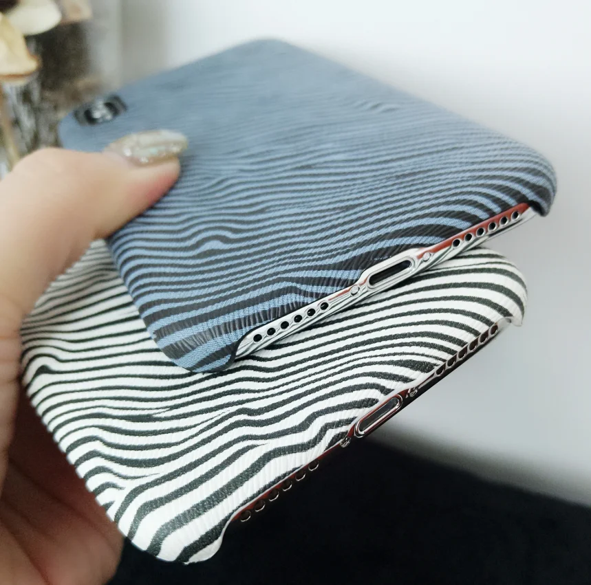 Zebra-stripe PU Leather Cover for Apple IPhone 6S 6SPlus IPhone7 I8 IphoneX 7Plus 8Plus Case Ultra Slim Mobile Phone Back Shell | Мобильные