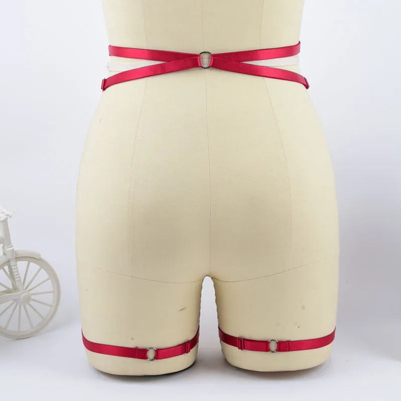 Красные трусики портупеи регулируемые подвязки для чулок Фетиш одежда 90 х годов
