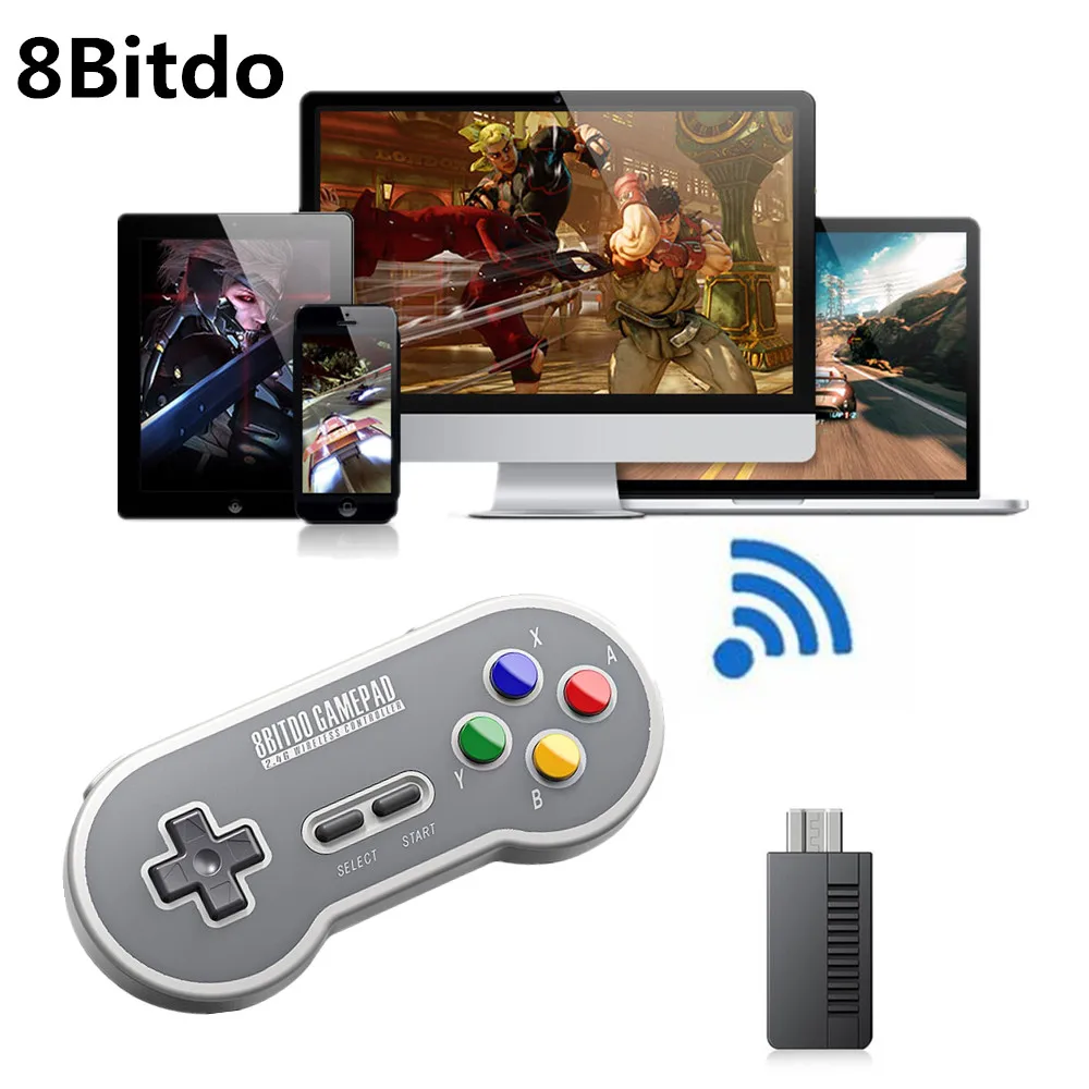 8bitdo SF30 SN30 2 4G Беспроводной геймпад Ретро пульт управления для SNES Classic Edition с