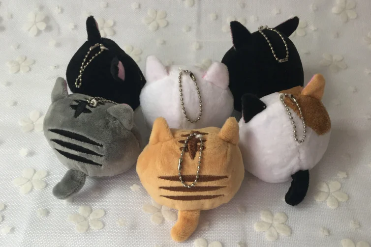 Плюшевая игрушечная кошка в подарок набитая 6 цветов. кукла плюшевая с котом из