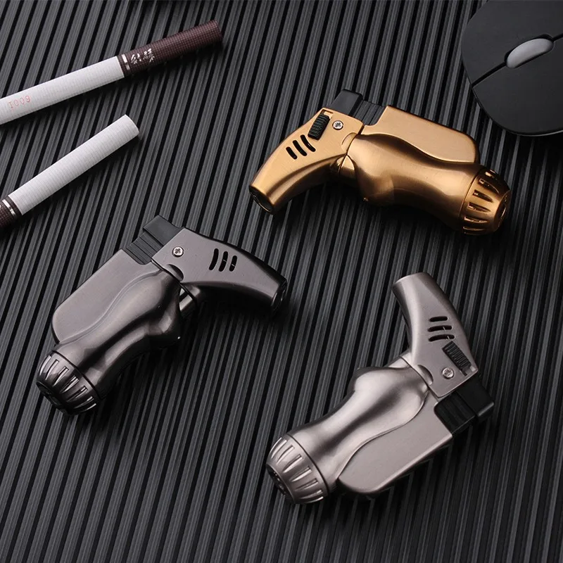 Металл Зажигалка Факел турбо зажигалка газовая бутан мини 1300C сигары сигареты