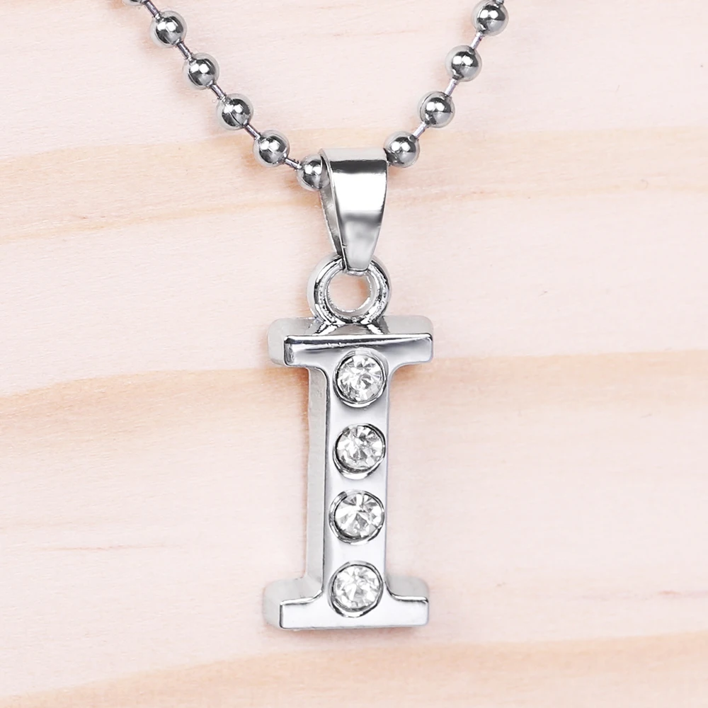 5 шт. Кристалл крошечный Щепка Имя короткое ожерелье имя письмо Шарм Подвеска для