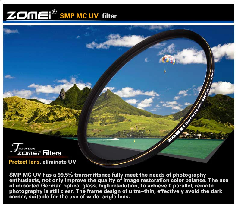 Zomei 52 55 58 67 77 мм FLD UV CPL MC УФ-фильтр с мультипокрытием фильтр для D5200 D5300 D3300 D5500 100D EOS 400D 550D 500D