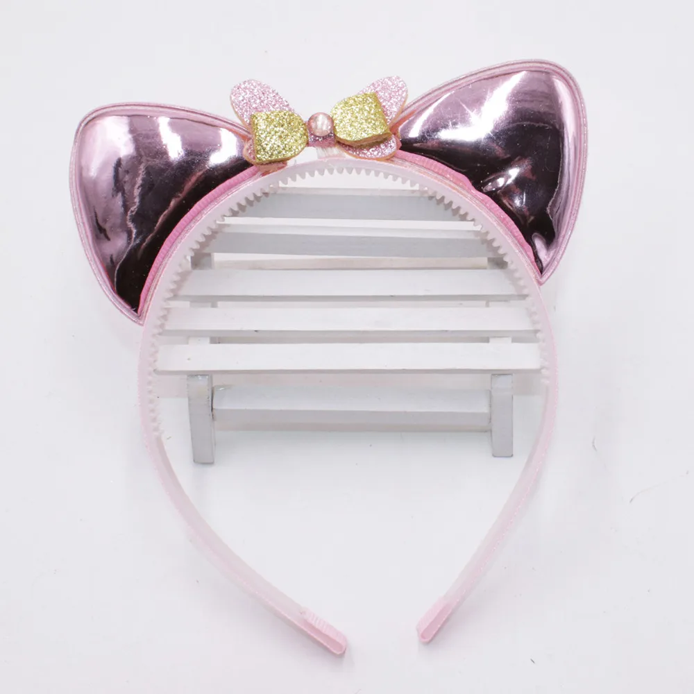 Женский обруч для волос с бантом и кошачьими ушками | Аксессуары одежды