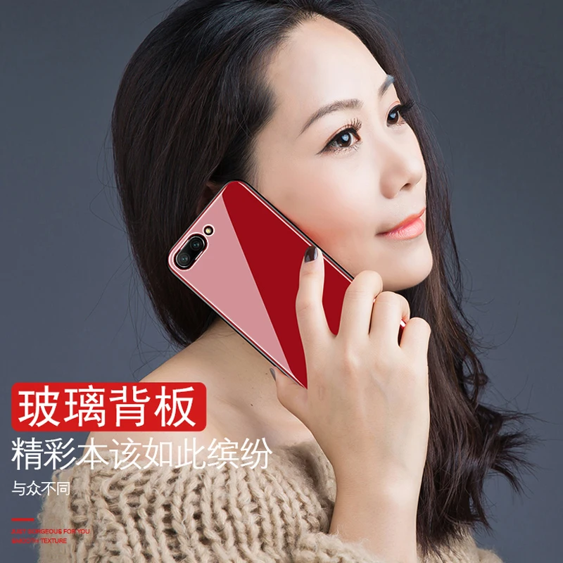 Чехол из закаленного стекла для Huawei Honor 10 мягкая рамка зеркальная поверхность