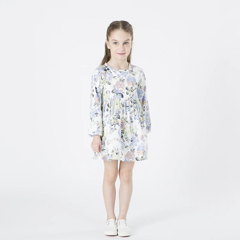 Бесплатная доставка платье для Детские платья с длинными рукавами девочек Дети