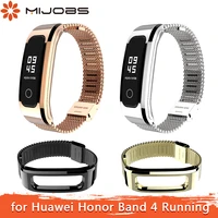 mijobs milanese bracelet for huawei honor band 4 running strap metal strap smart accessories wristband for honor band 4 running