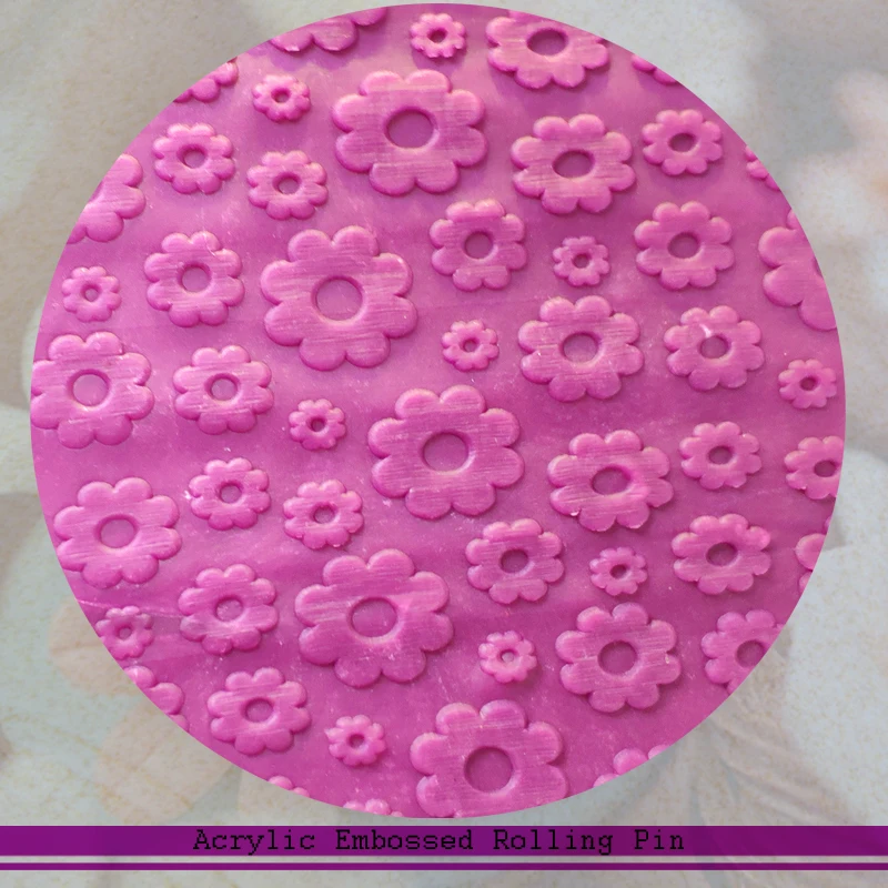 

Cake Decorating Tools Lovely Flower Acrylic Impression Rolling Pin