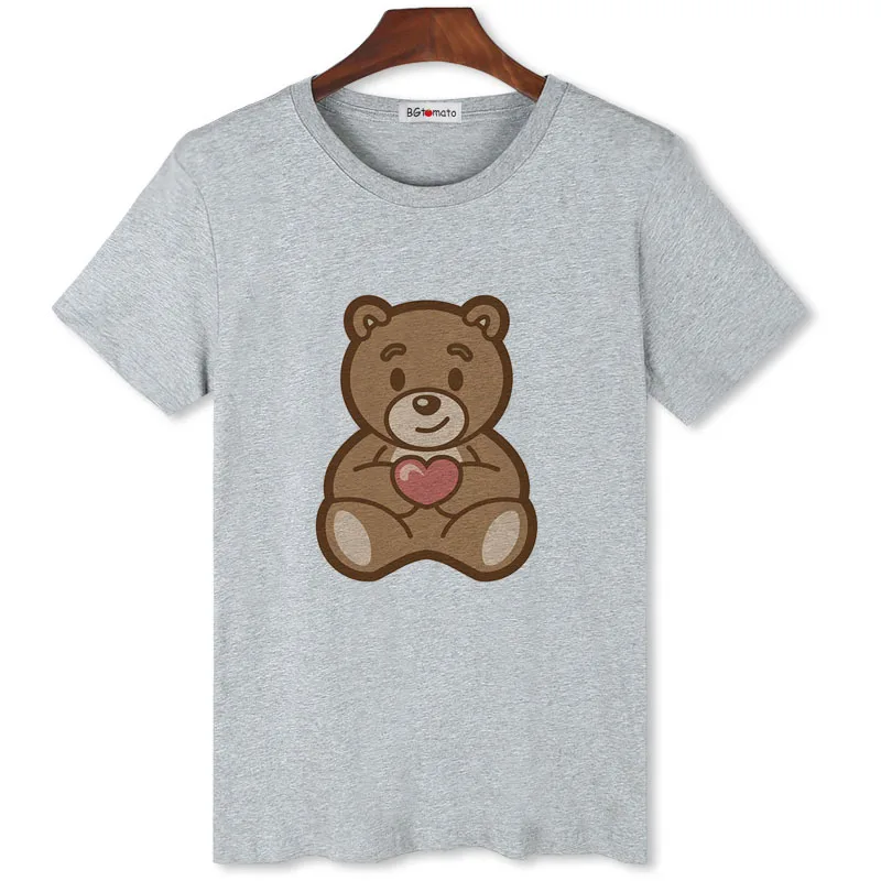 BGtomato Teddy футболка с медведем популярная Стильная Милая для мужчин дешевая