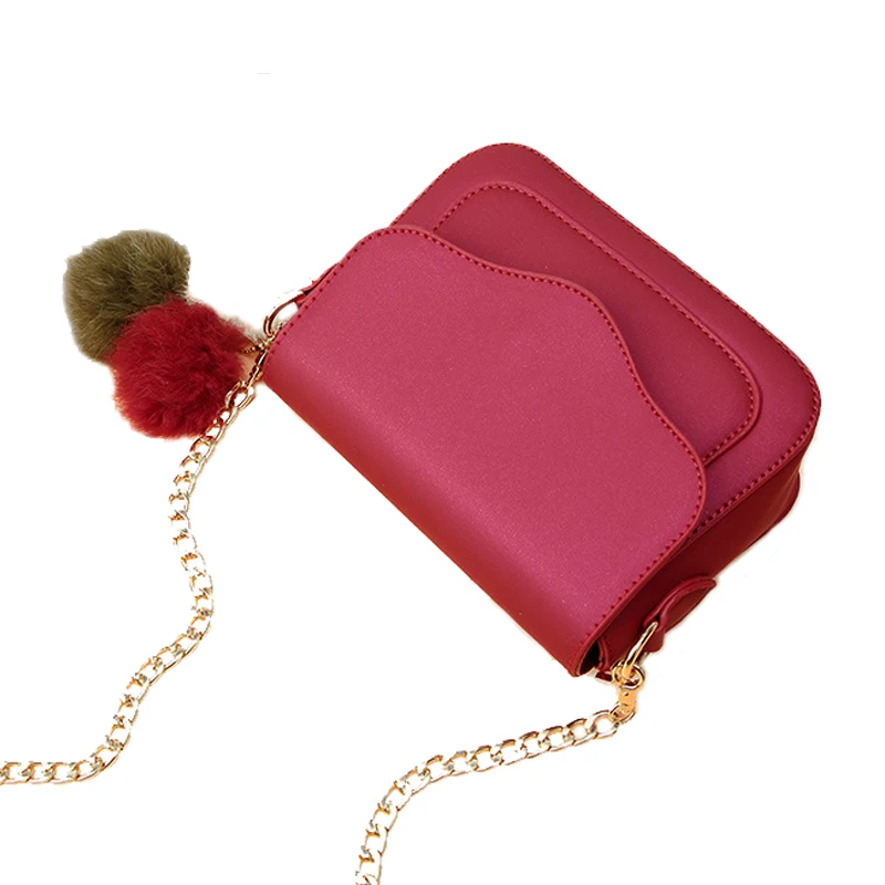 Сумка женская кожаная через плечо сумка мессенджер с мелкой цепочкой и