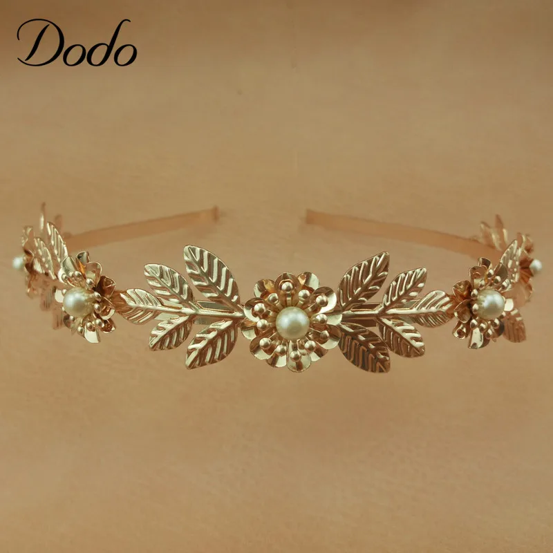 Золотистая свадебная тиара DODO элегантные свадебные аксессуары для волос с