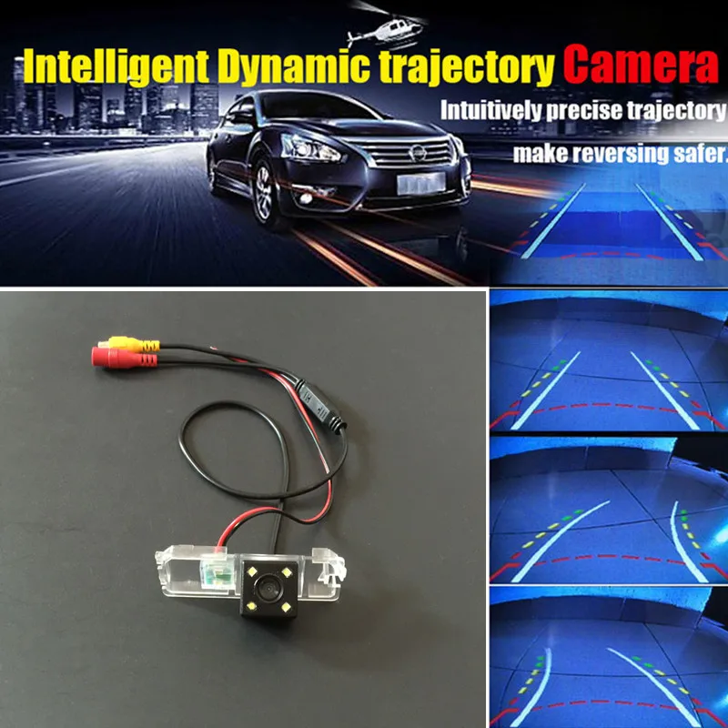 Автомобильная камера ночного видения HD CCD реверсивная траектория заднего вида