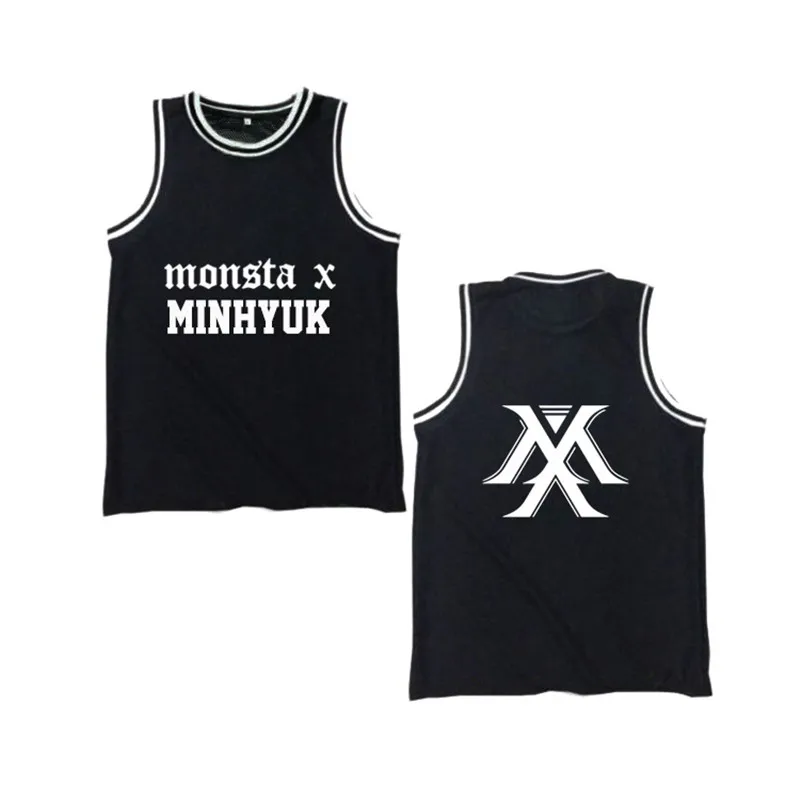 Футболка без рукавов KPOP MONSTA X Mini повседневная хлопковая с 3 альбом K-POP | Женская