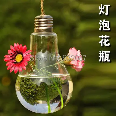 Различный стиль стекло в форме лампочки Террариум ваза красивое декоративная