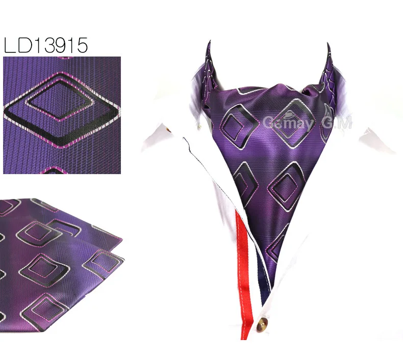 Men Vintage Wedding Ties Formal Cravat Ascot Scrunch Self British style Gentleman Polyester Neck Tie Luxury