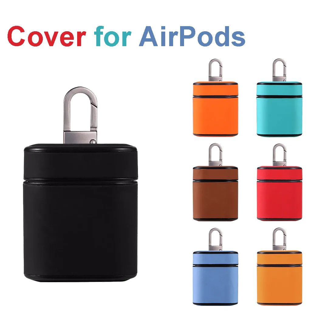 Чехол для наушников VOBERRY Apple Airpods кожаный чехол зарядного устройства защитный с